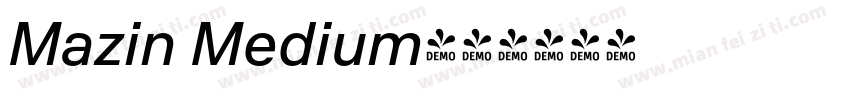 Mazin Medium字体转换